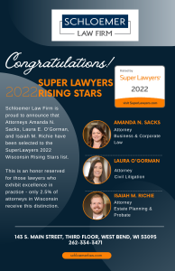 Schloemer lawyers named as Rising Stars by SuperLawyer in 2022